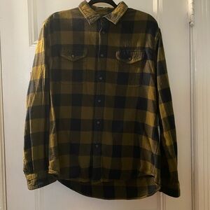Sonoma Black and Brown Plaid Casual Button Down Shirt